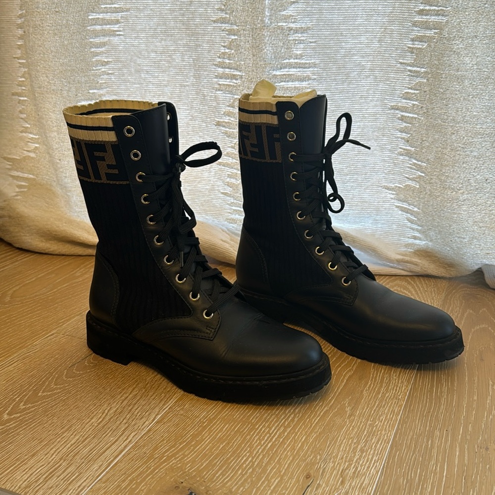 Fendi Rockoko Combat Boots